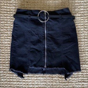 ZARA  BLACK DENIM MINI SKIRT